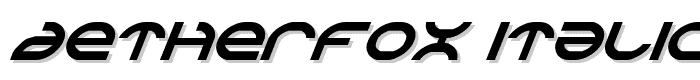 Aetherfox Italic font